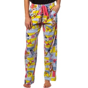 Disney Winnie The Pooh and Friends Tigger Eeyore Piglet Adult Pajama Pants - 1 of 4