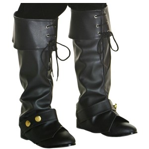 HalloweenCostumes.com One Size Fits Most  Child Deluxe Pirate Boot Tops, Black - 1 of 2