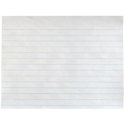 School Smart Composition Paper, 8-1/2 x 7 Inches, 3/8 Inch Long Way Ruled, White, 500 Sheets