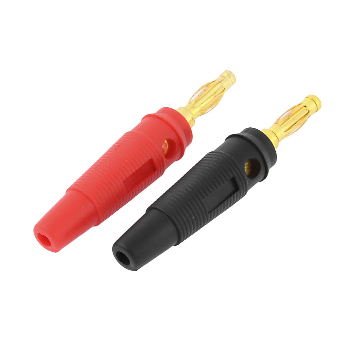 Unique Bargains Metal Plastic Banana Connector Red Black Gold Tone 6 Pcs - thumbnail 4
