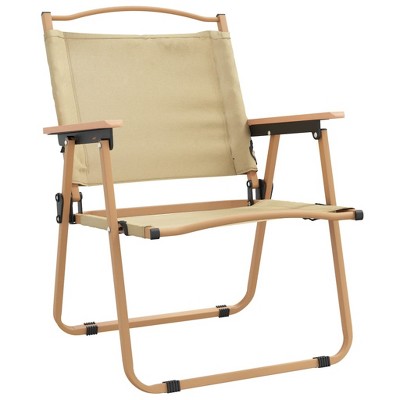 Nude Powder-Coated Steel Seaside Camping Chairs, Set of 2