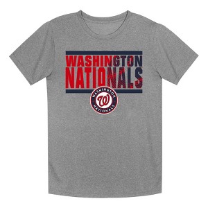 MLB Washington Nationals Boys' Gray Poly T-Shirt - 1 of 1