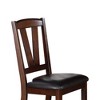 Simple Relax Set of 2 PU Upholstered Counter Height Dining Chairs in Dark Walnut and Black - 3 of 4