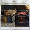 Coolbibila 2-in-1 Portable Stainless Steel Smokeless Wood Burning Fire Pit Table,BBQ Grill,Low Smoke Camping Bonfire Stove with Grill Grate - 3 of 4