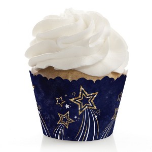 Big Dot of Happiness Starry Skies - Gold Celestial Party Decorations - Party Cupcake Wrappers - Set of 12 - 1 of 4