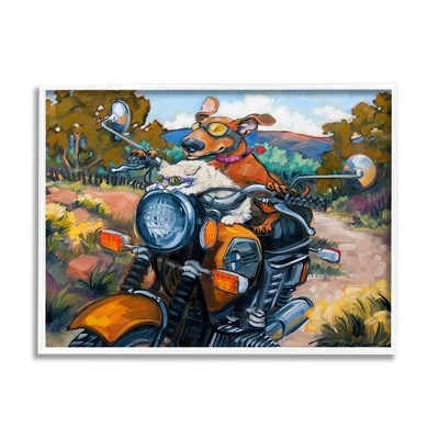 Stupell Industries Cat & Dog on Motorcycle Framed Giclee Art