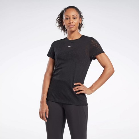 Reebok Burnout T-Shirt Womens Athletic T-Shirts X Small Black