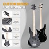 GLARRY Bass Guitar Full Size 4 String Exquisite Stylish Bass with Guitar Bag Power Line and Wrench Tool (Black, IB-Style) - 2 of 4