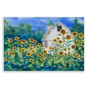 Stupell Industries Tall Sunflowers & Country Barn Wall Plaque Art - 1 of 4