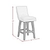 Villanova Swivel Bar Stool with Beige PU in Espresso (2 Per Carton) - 3 of 4