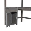 PAGED Twin Size Loft Bed with Desk Modern Wooden Bed Frame with Drawers, Shelves, Cabinet, Ladder and Guardrail for Bedroom - 4 of 4