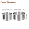 Unique Bargains Stainless Steel Round Adjustable Nonstick Cake Ring 2 Pcs - 2 of 4