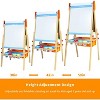 MEEDEN Easel for Kids, Double-Sided All-in-one Wooden Art Easel, Kids Art Easel Set with Paper Rolls, Magnetic Easel with Whiteboard & Chalkboard - 4 of 4
