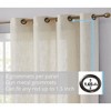 HLC.ME Abbey Faux Linen Textured Semi Sheer Privacy Light Filtering Window Grommet Thick Curtain Panels, Set of 2 - 2 of 4