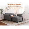 Sofa, 7-Seat U-Shaped Modular Sectional with Ottomans – Chenille Sleeper Couch with Storage/Chaise Adjustable Backrest for Living Room Grey - 3 of 4