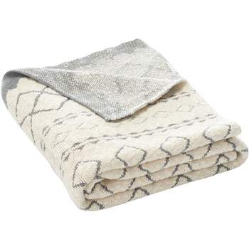 Tamar Throw Blanket - Grey/Beige - 50" X 60" - Safavieh