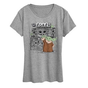 Women's - Star Wars - The Mandalorian Grogu Panels Short Sleeve Graphic T-Shirt - 1 of 4