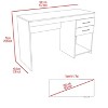 CAVINAS Two Computer Desk with 2 Drawers and Open Shelf,47.2" Writing Desk for Home Office and Study Spaces - 3 of 4