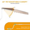 Karl Home | 12 ft. x 10 ft. Brown  Polyester Cover Retractable Patio Awning - 3 of 4