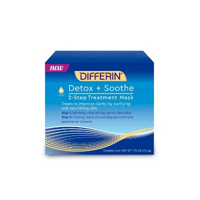 Differin Detox and Soothe 2-Step Treatment Mask - 1.75oz