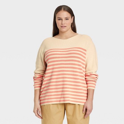 Women's Boat Neck Pullover Sweater - Who What Wear™ Striped