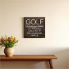 Slickblue Funny Golf Quote Wood Sign – Tragedies and Miracles – 7x7 Rustic Wall or Shelf Decor, Color Options - 2 of 3