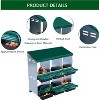 10 Compartment Metal Chicken Nesting Box, Automatic Roll-Out Egg Collection, Waterproof Galvanized Steel Laying Box, for Hens Ducks Rabbits - 4 of 4