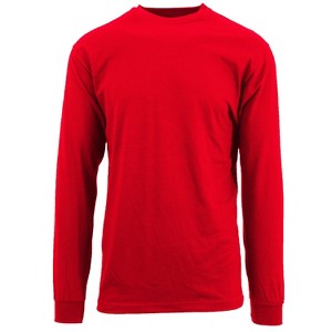 Galaxy By Harvic Men's Cotton-Blend Long Sleeve Crew Neck Tee - 1 of 2