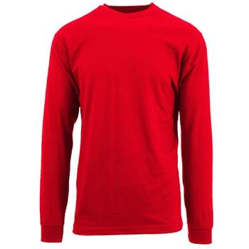Galaxy By Harvic Men's Cotton-Blend Long Sleeve Crew Neck Tee