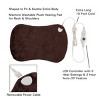 Electric Heating Pad for Full Body - Soft Plush Heat Pack with 3 Settings, Auto Shut Off, Front Clasp, and Long Detachable Cord by Bluestone (Brown) - 2 of 4