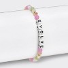 Little Words Project Evolve Beaded Bracelet - Pink - 2 of 4