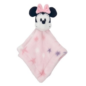 Lambs & Ivy Disney Baby Minnie Mouse Plush Security Blanket - Pink - 1 of 4