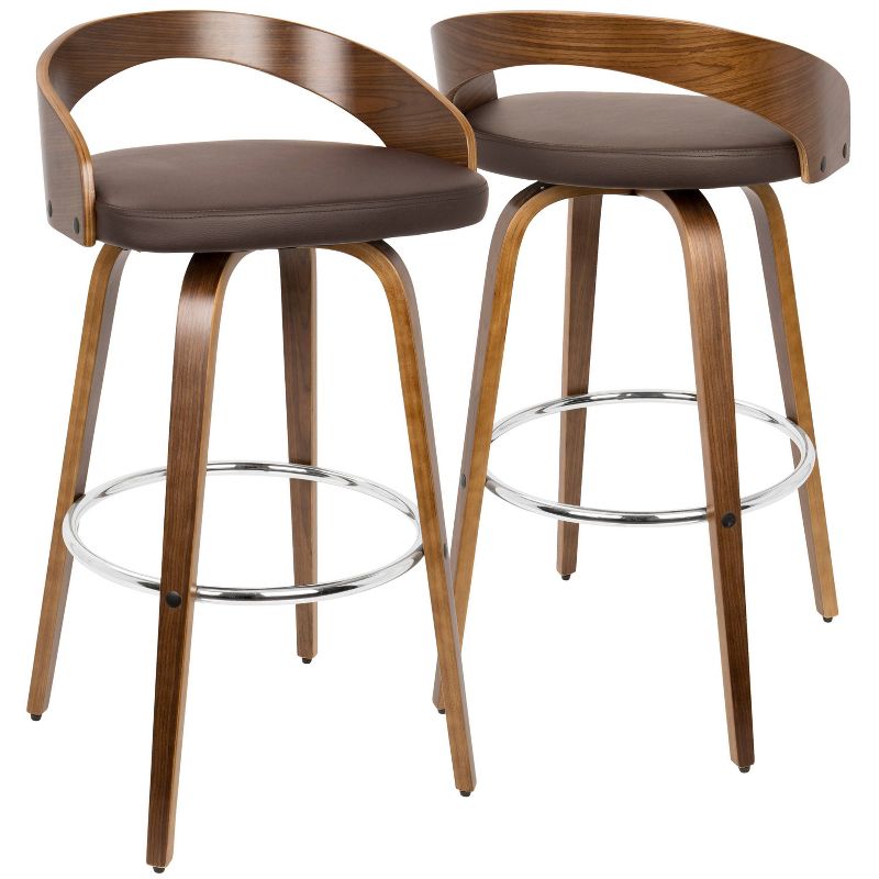 Set of 2 Grotto Upholstered Barstools - Lumisource, 3 of 12