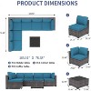 7-Piece Outdoor Wicker Sectional Set - Includes sofa & coffee table with cushions for patio, garden, balcony & porch - 2 of 4