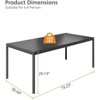 74" x 36" Aluminum Patio Table - Black Rectangular Outdoor Dining Table for 4-8, Metal Frame for Deck/Garden/Backyard - 2 of 4
