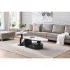 Vynxaria Oval and Round Table Set  Modern Nesting Coffee Table Set of 2 End Table for Living Room - 3 of 4