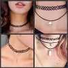 12PC Tattoo Choker Necklace-Y2K Fashion Vintage Trendy - Rainbow Goth Black Pink Green Blue White - Adjustable Stretchy Elastic Necklace Summer Set - 3 of 4