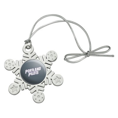 Portland Secondary Logo Metal Snowflake Christmas Tree Holiday Ornament