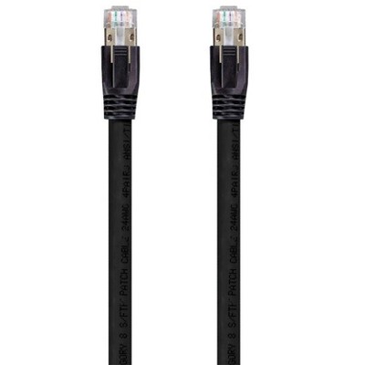 Monoprice Cat8 Ethernet Network Cable - 5 Feet - Black | 2GHz, 40Gbps, 24AWG, S/FTP - Entegrade Series