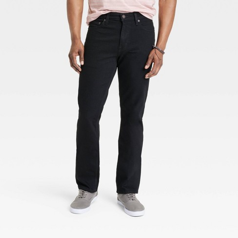 Men's Straight Fit Jeans - Goodfellow & Co™ Jet Black 36x32 : Target