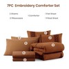 7 Pieces Boho Embroidered Farmhouse Bed in a Bag Comforter Set for All Season - 4 of 4