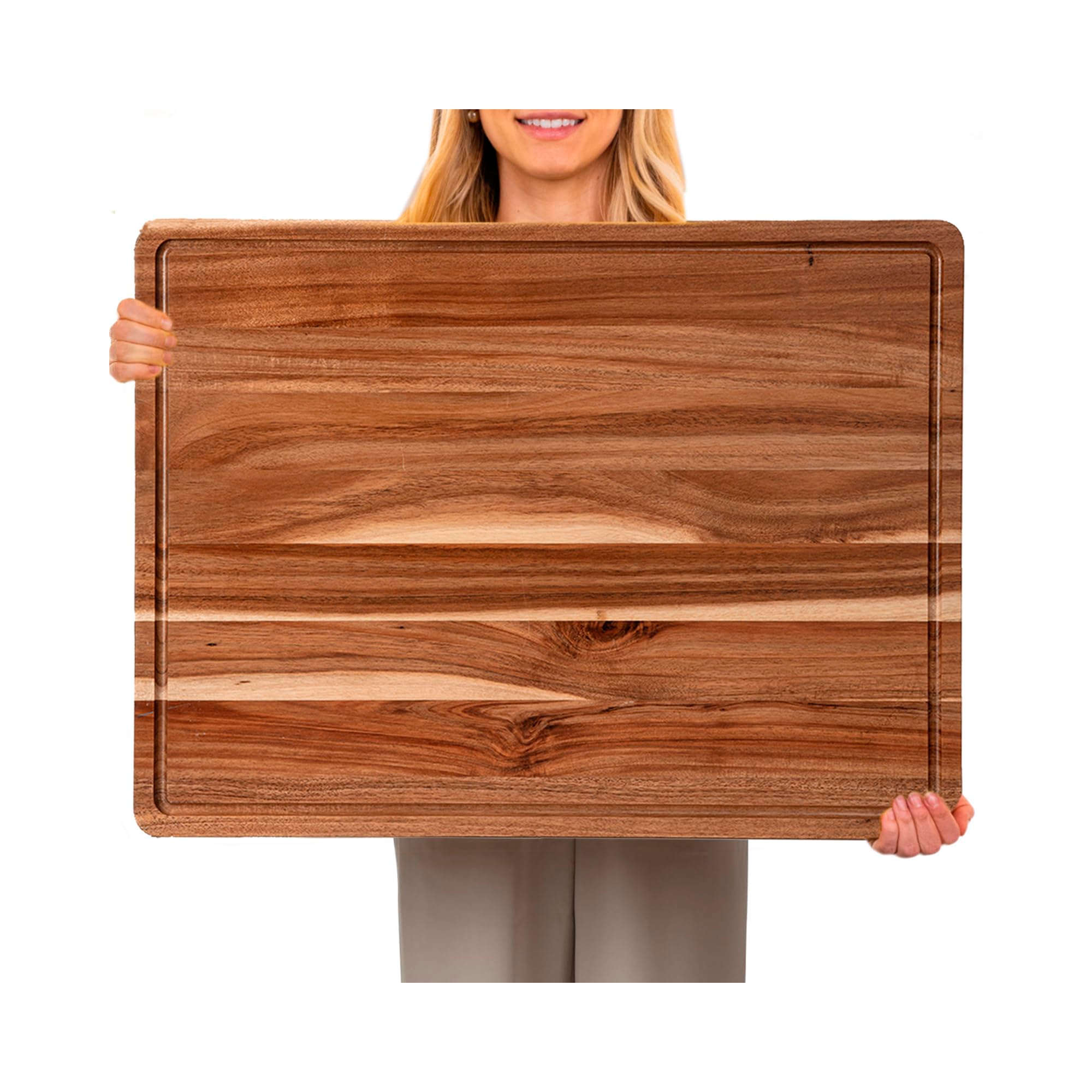 24x18 Inch Acacia Wood Cutting Board XXL Extra Large Charcuterie Cheese Platter and Serving Tray
