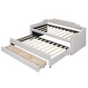 NicBex Twin Size Daybed with Trundle Upholstered Daybed with Storage Extendable Day bed with 3 Spacious Drawers for Living Room - 3 of 4