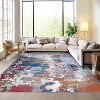 Acekool Modern Abstract Area Rug, Washable Soft Low Pile Non Slip Carpet for Living Room Bedroom Dining, Flat Weave, Easy Care - 2 of 4