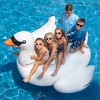 Swimline 75" Water Sports Inflatable Giant Swan 1-Person Swimming Pool Ride-On Float Toy - White/Black - 4 of 4