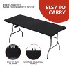 SUGIFT 6ft Plastic Folding Table for Indoor Outdoor, Black - 3 of 4