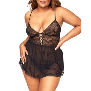 Adore Me Women's Yolandi Babydoll Lingerie - 1 of 3