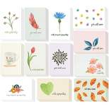 48-Pack of Bulk Sympathy and Get Well Cards Assortment Box with Envelopes with 12 Floral Designs, Blank On The Inside, 4x6 In