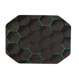 Anji Mountain 36"x48" Kaleidoscope Gaming Rug'D Chair Floor Mat Green: PVC Backed, Skid-Resistant, Indoor Use - 1 of 4