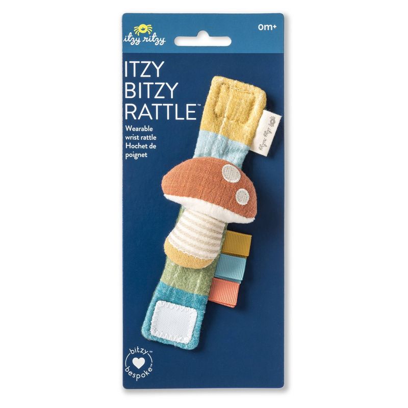 Itzy Ritzy Bitzy Wearable Wrist Rattle Baby Activity Toy - Mushroom, 1 of 8